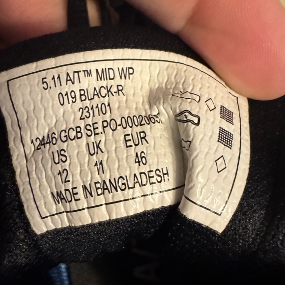 5.11 Tactical Black Mid WP Footwear - Picture 1 of 4